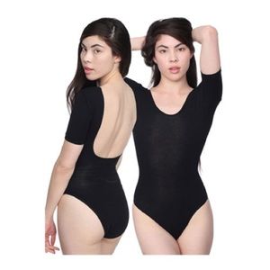 American Apparel Short Sleeve Scoop Back Leotard